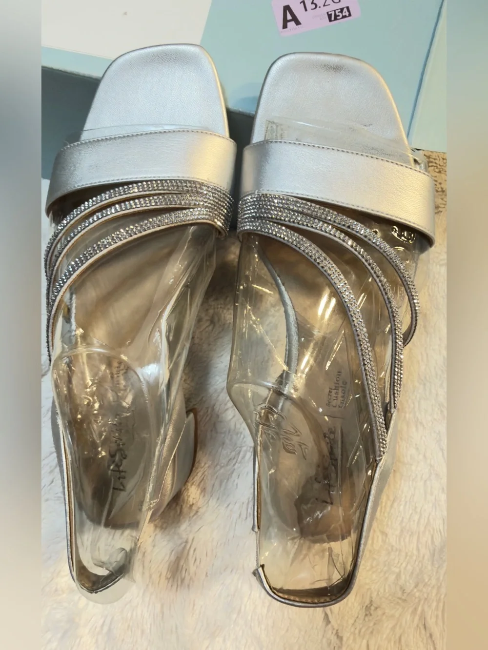 Lifestride women’s Joy formal sandal in silver rhinestones Slingback size 8 new!